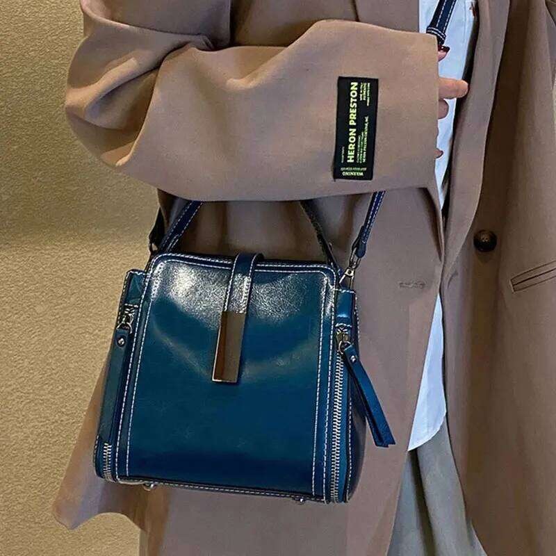 Genuine Leather Women's Vintage Designer Women Shoulder Bag New Cowhide Crossbody Bags Multifunctional Handbags