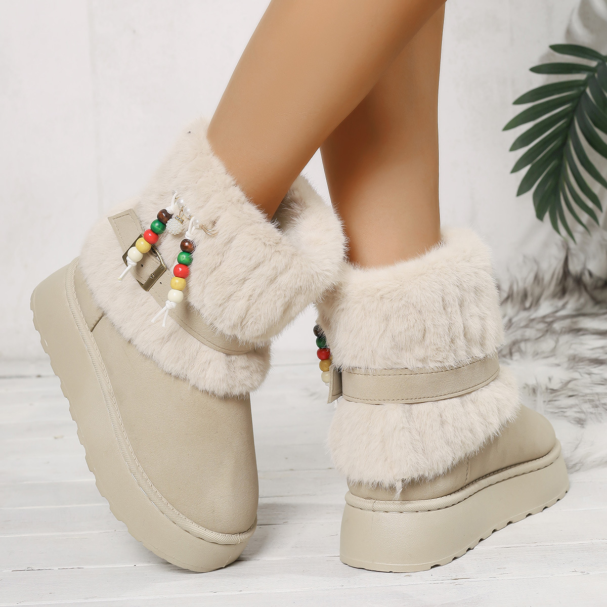 Free delivery designer woman boots Cotton boots with plush midsole snow boots make you look slimmer and taller keeping you warm