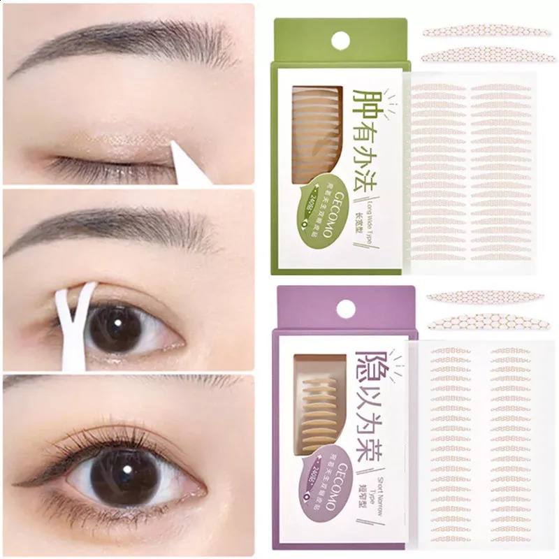 240pcs Invisible Eyelid Tape Natural Paste Long Lasting Double-Fold Self-Adhesive Sticker For Monolids Hooded Puffy Eyes 250807