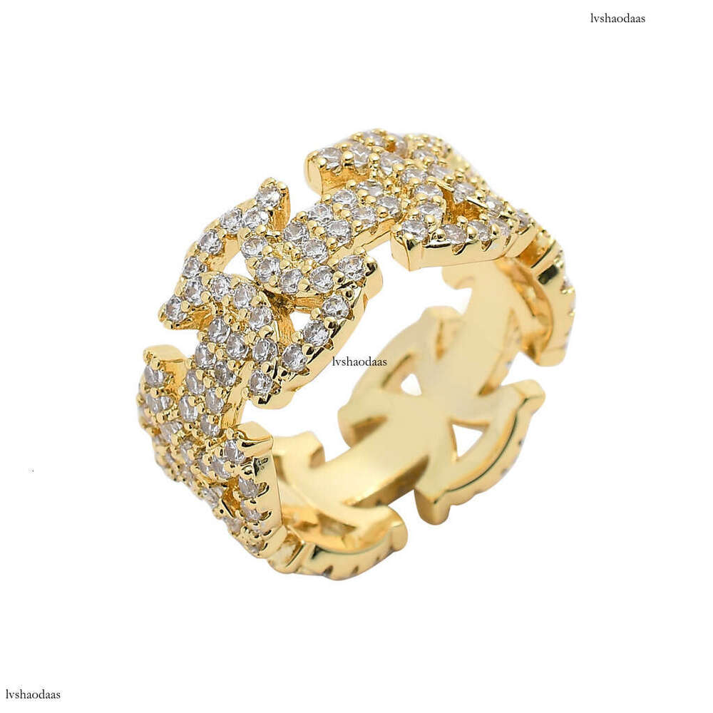 Geometric Pattern Hollow Ring Unisex Bowknot Micro Paved Zircon Hip Hop Accessories