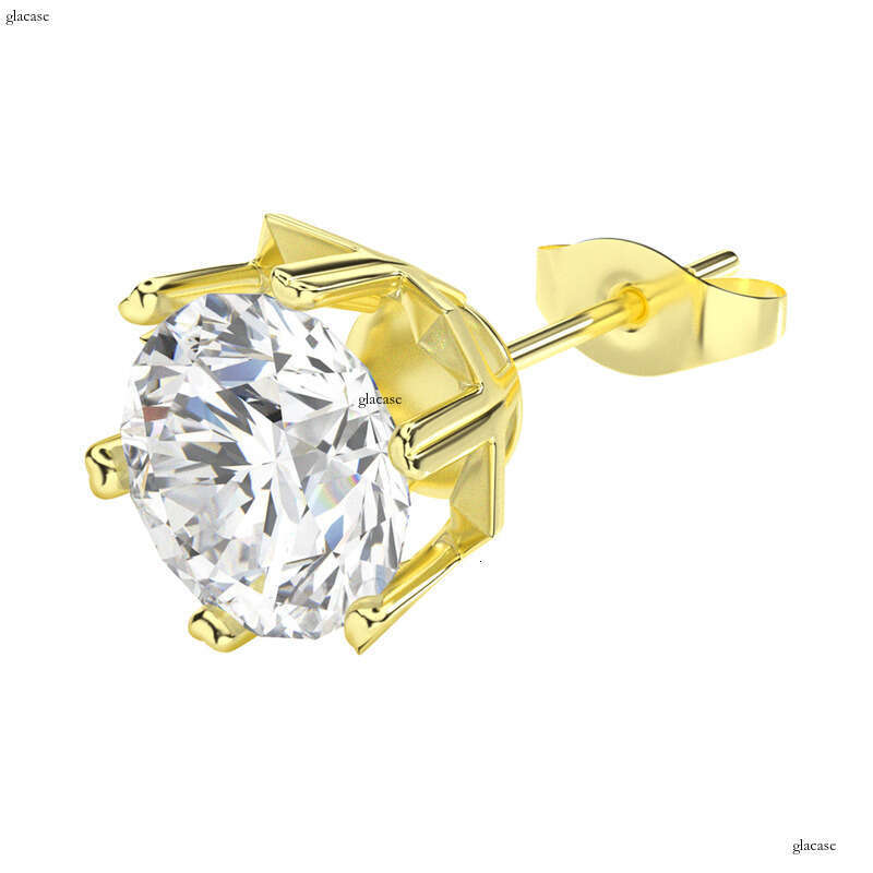 0.1 ct-2 ct Sier Inlaid Moissanite Flower Snowflake Stud Earrings