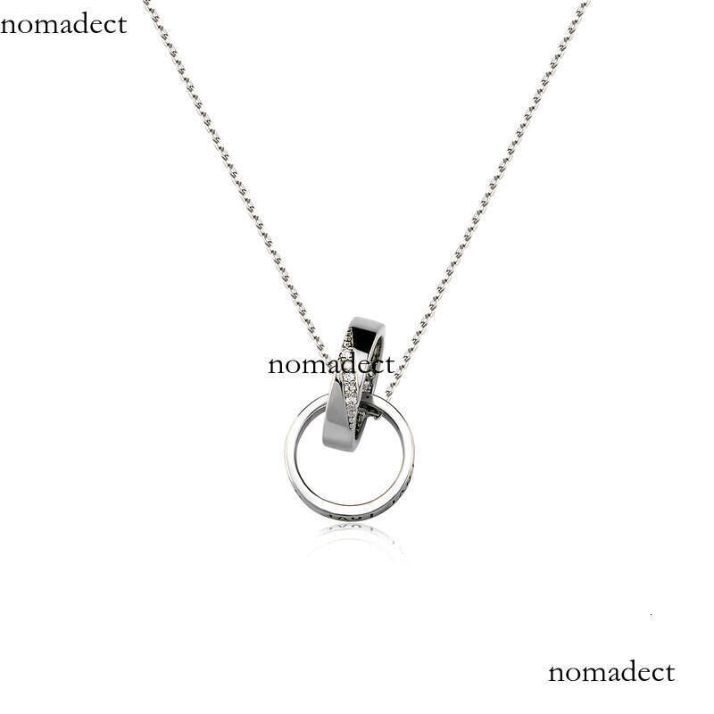 New INS Style Rings LOVE Couple Necklaces Inlaid with Moissanite chain Independent Packaging Gold Jewelry