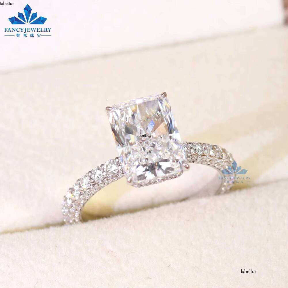 14K White Gold Wedding 3Carat D VS1 IGI Certified Radiant Cut Ring Lab Grown Dia Jewelry Rings