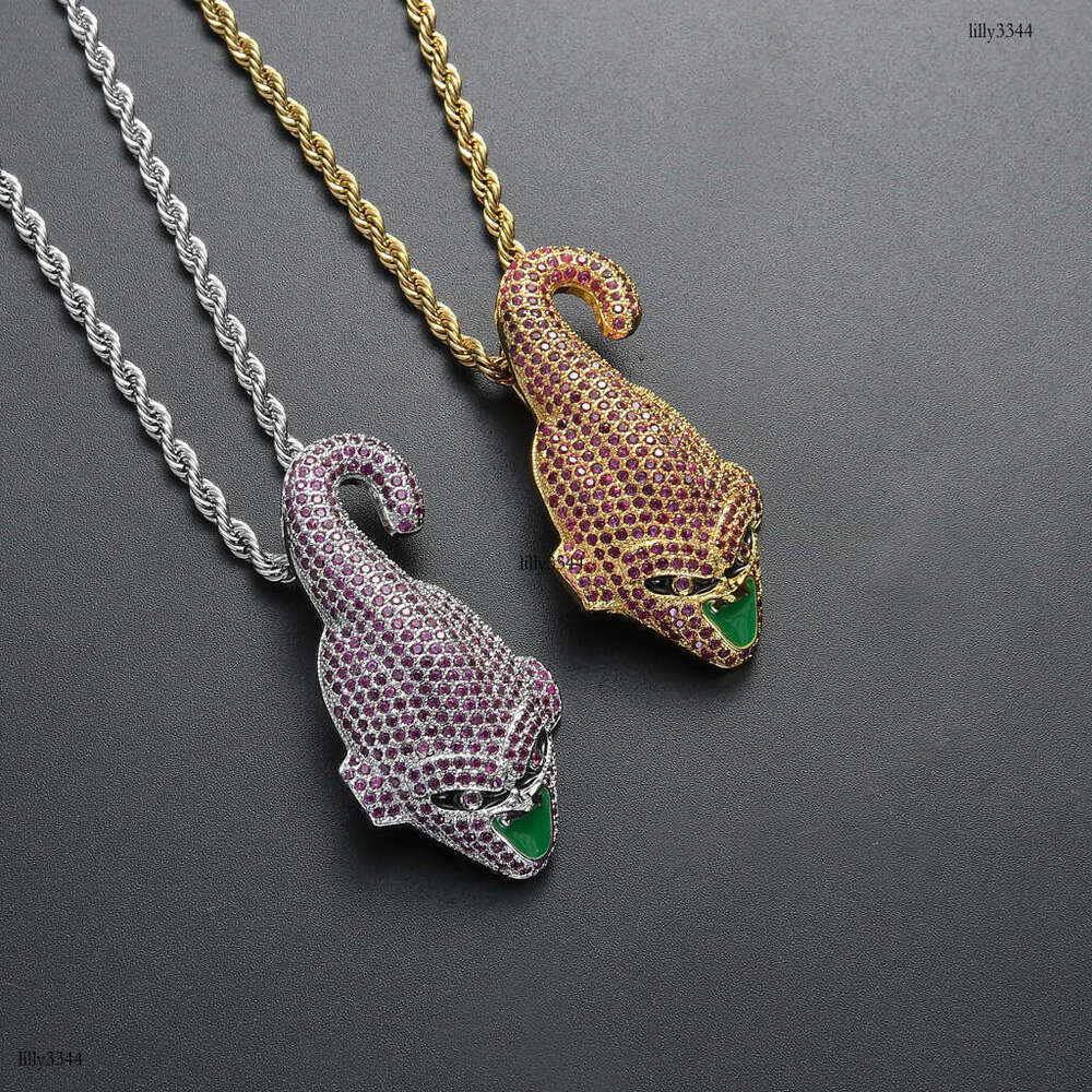 Anime Dragon Ball Main Character Buu Pendant Trendy Full Moissanite chain Colorful Necklace Hip-Hop Accessories