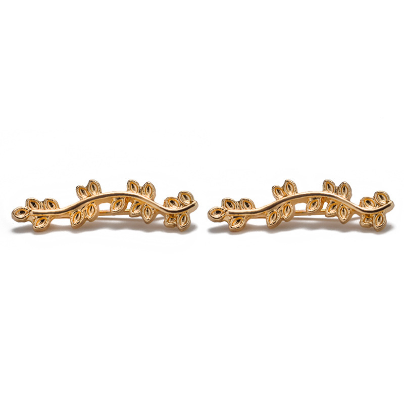 New Natural Trend Multi-Layer Earrings Curved Branch Leaf Ear Jewelry
