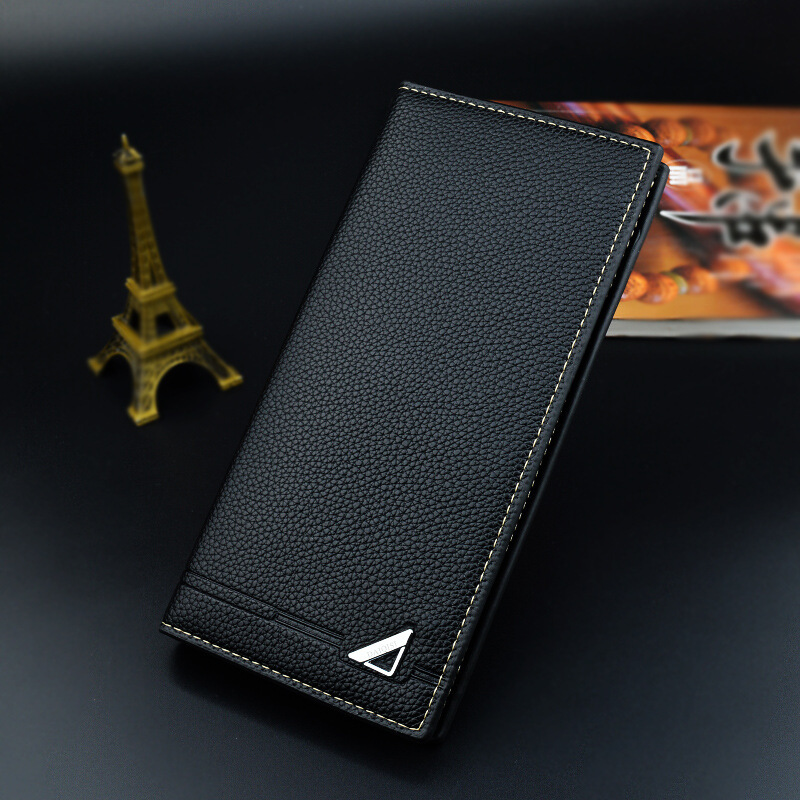 New Men's Luxury Bag Designer Bag Wallet Long Style Multi-card Slot Thin Fashion Litchi Grain Soft Leather Large Capacity Suit Bag