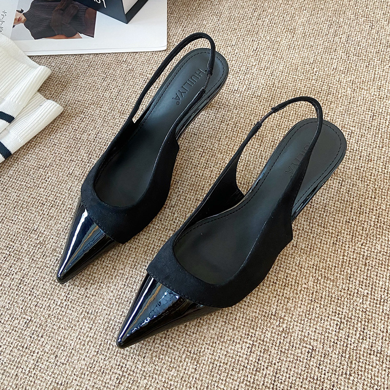 Sharp pointed high heels 2025 designer's new French style single shoes