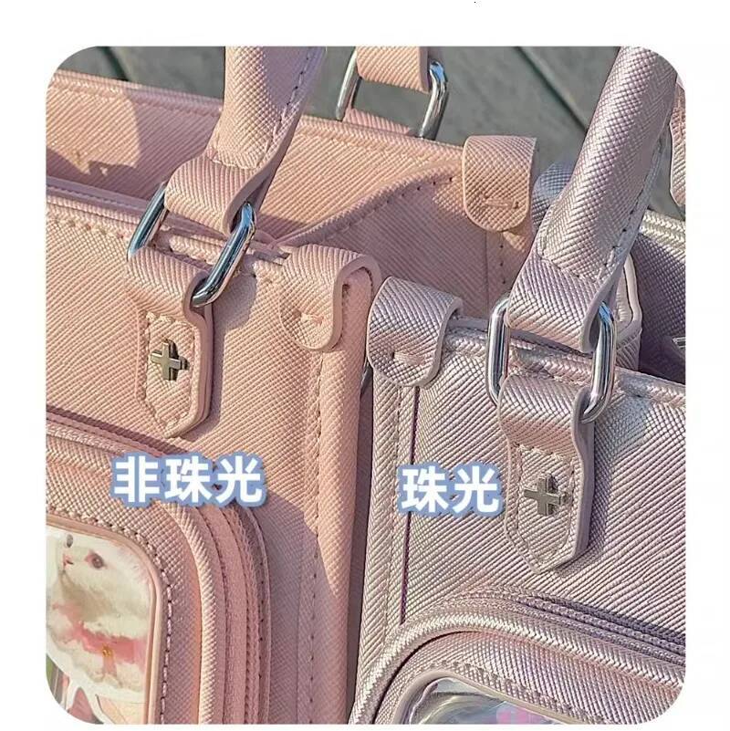 Japanese Cute Ita All Match Transparent Crossbody Bags Women Sweet Solid Candy Color Dispaly Shoulder Bag Bolsas Mujer