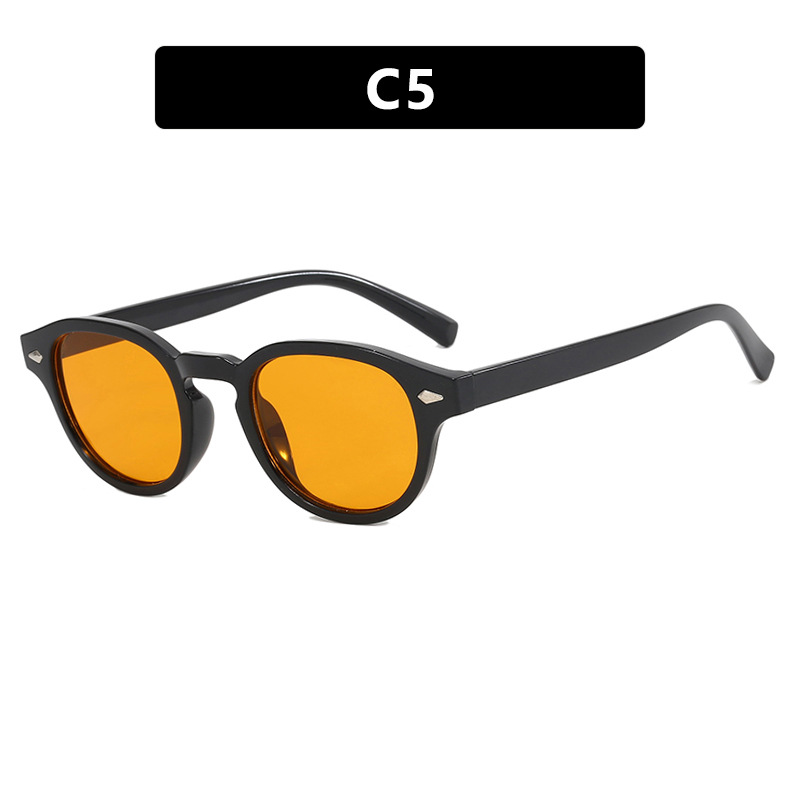 2025 New Arrival Trendy Small Frame Oval Sunglasses with Rivet Arrow Accents Driving Ready Unisex Fashion Shades