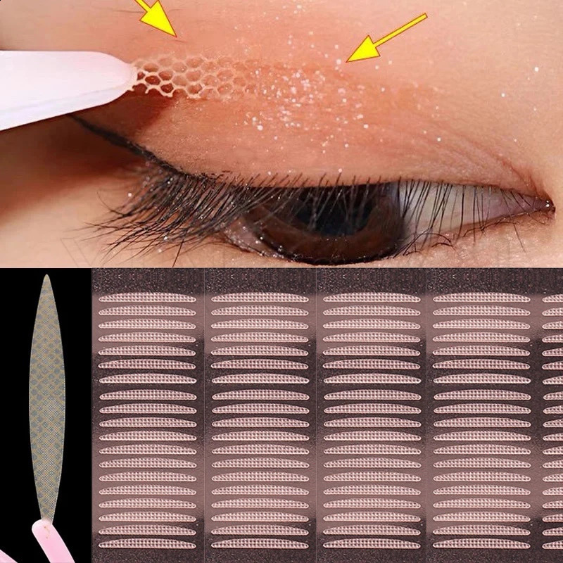 Invisible Eyelid Sticker Double Eyelid Stickers Transparent Self Adhesive Mesh-Lace Eye Tape Sticker Ladies Eye Makeup Tools 250807