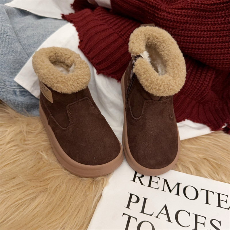 Free shipping designer Boots Winter style girls casual mid length cotton boots childrens snow boots childrens shoes comfort keep warm