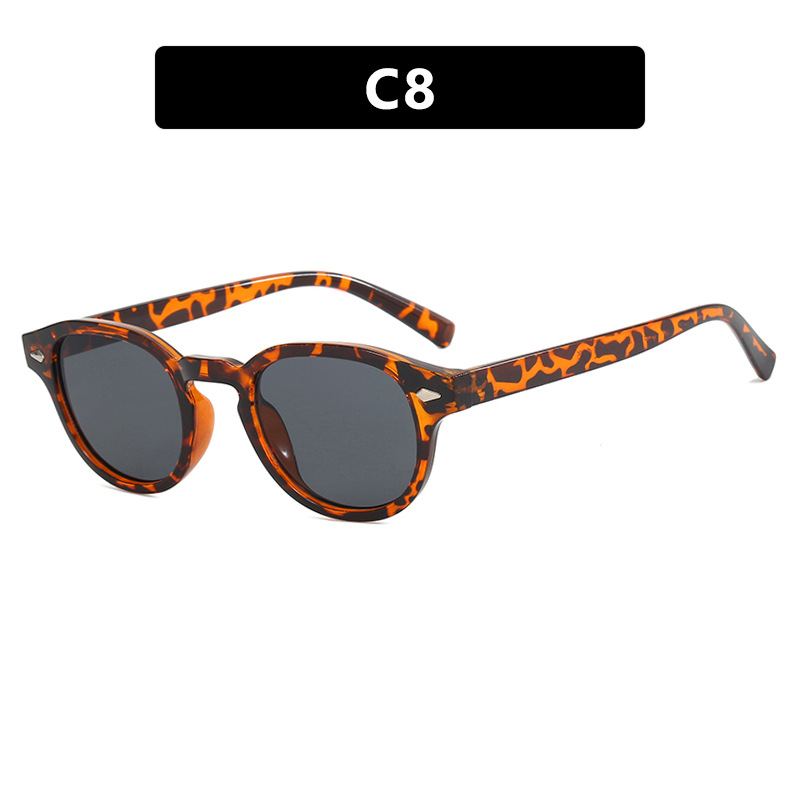 2025 New Arrival Trendy Small Frame Oval Sunglasses with Rivet Arrow Accents Driving Ready Unisex Fashion Shades