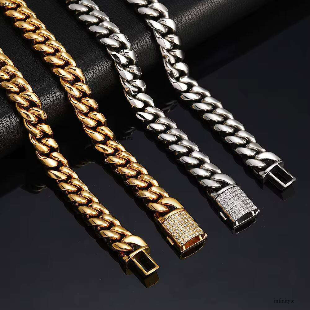 NUOYA Wholesale Custom Stainless Steel High Polish Curb Chain Cuban Link Bracelet Women