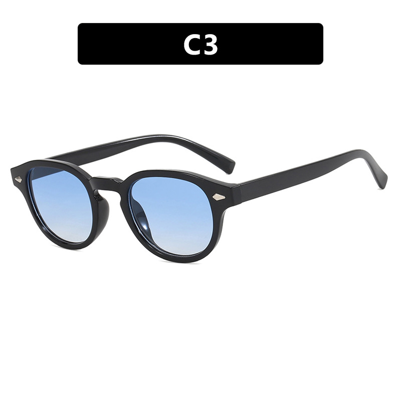 2025 New Arrival Trendy Small Frame Oval Sunglasses with Rivet Arrow Accents Driving Ready Unisex Fashion Shades