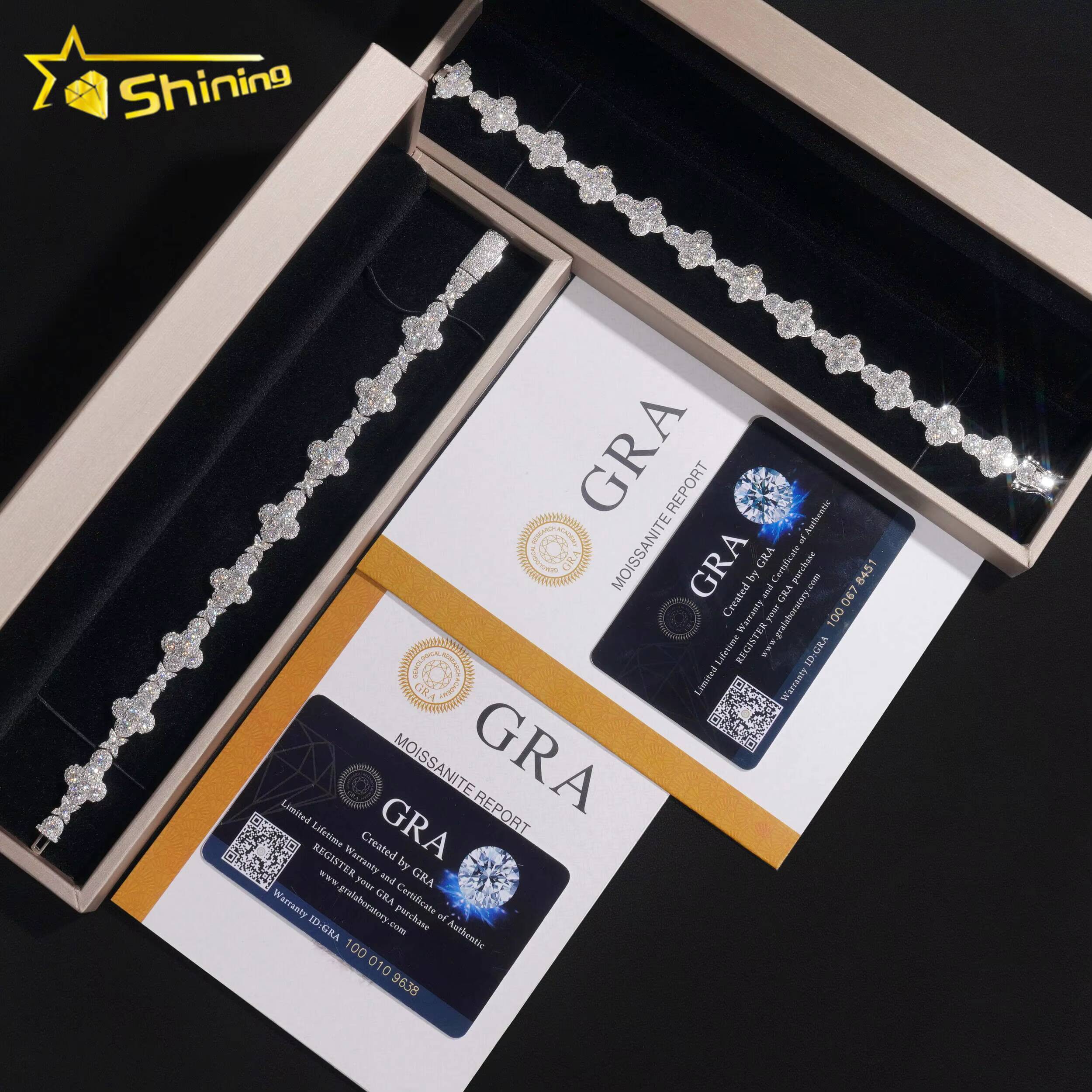 Hot Sale Cross Bracelets 925 Sterling Silver Pass Diamond Tester GRA Certified VVS Moissanite Tennis Bracelets