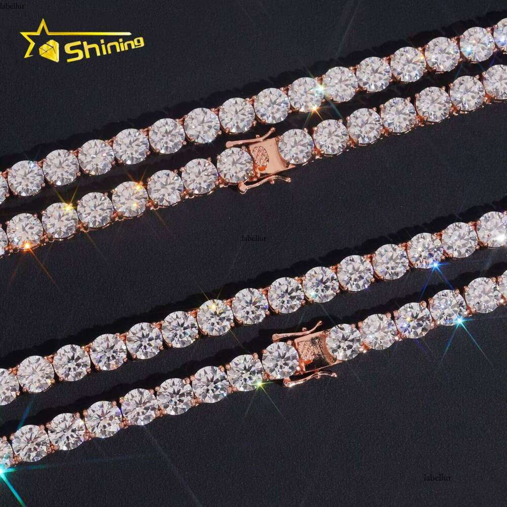 8Mm Tennis Chain S Gold Plated Pass Tester Gra Certificate Silica Boutique Jewelry