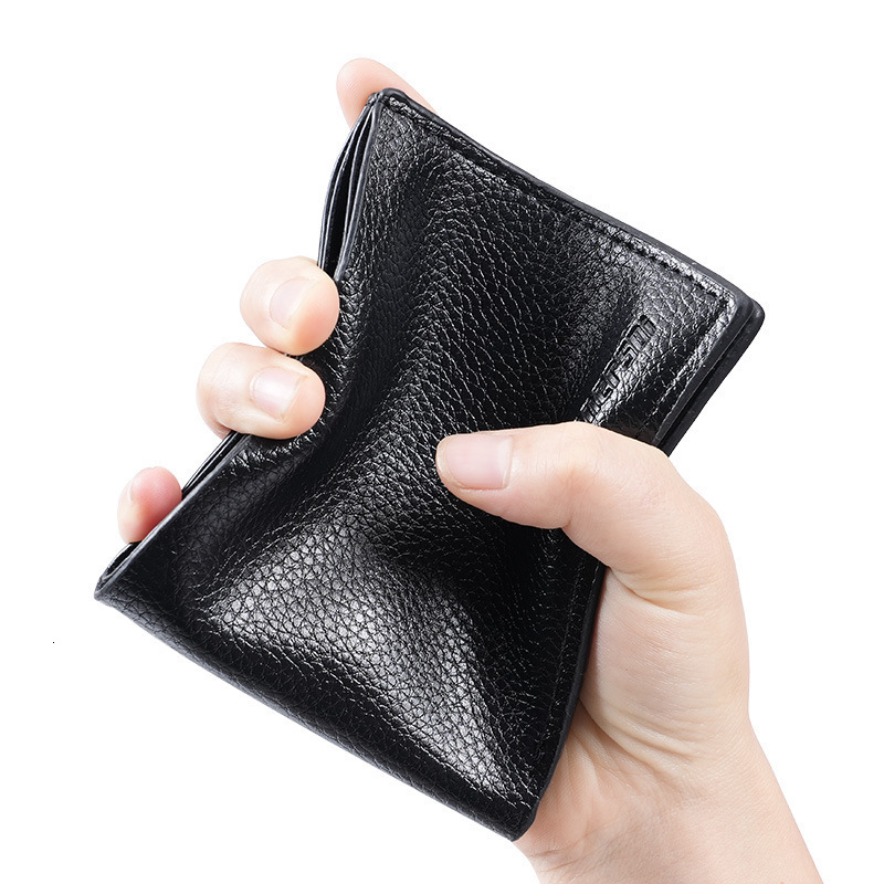 Short Wallet With Zipper Men's Leather Wallet Horizontal Men's Wallet Wholesale Ultra-thin Student 80% Off Luxury Bag Simple PU Leather