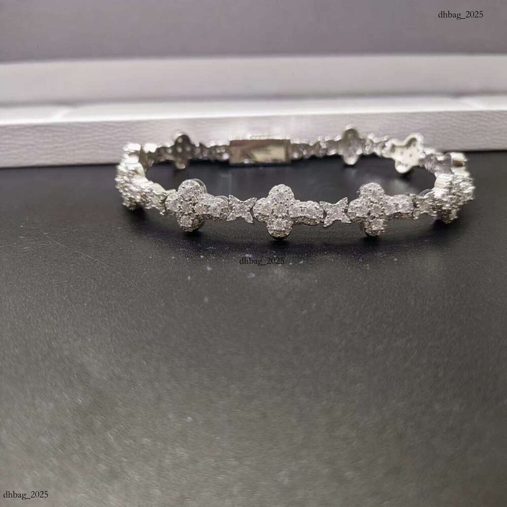 Cross Bracelet 10mm Sier Moissanite Full Inlay Trendy Jewelry Accessories