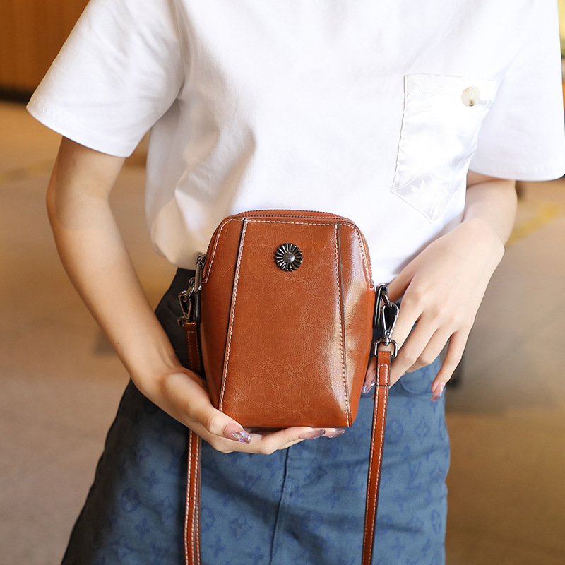 For Women Crossbody Mini Genuine Leather Women's Bag Spring Summer New Ladies Phone Pouch
