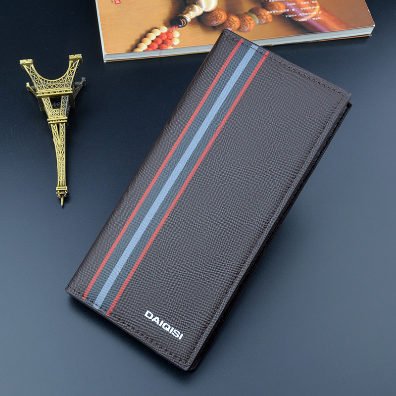 New Men's Wallet Long Clutch Vertical Luxury Bag Youth Leather Wallet Multi-card Designer Bag Slots Large Capacity Fashion Suit Wallet