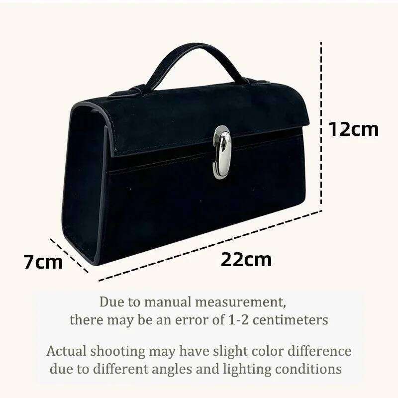 Symmetry Pochette Tote Women Top Handle Bags Genuine Leather Suede Solid Color Simple Handbag Square Bag