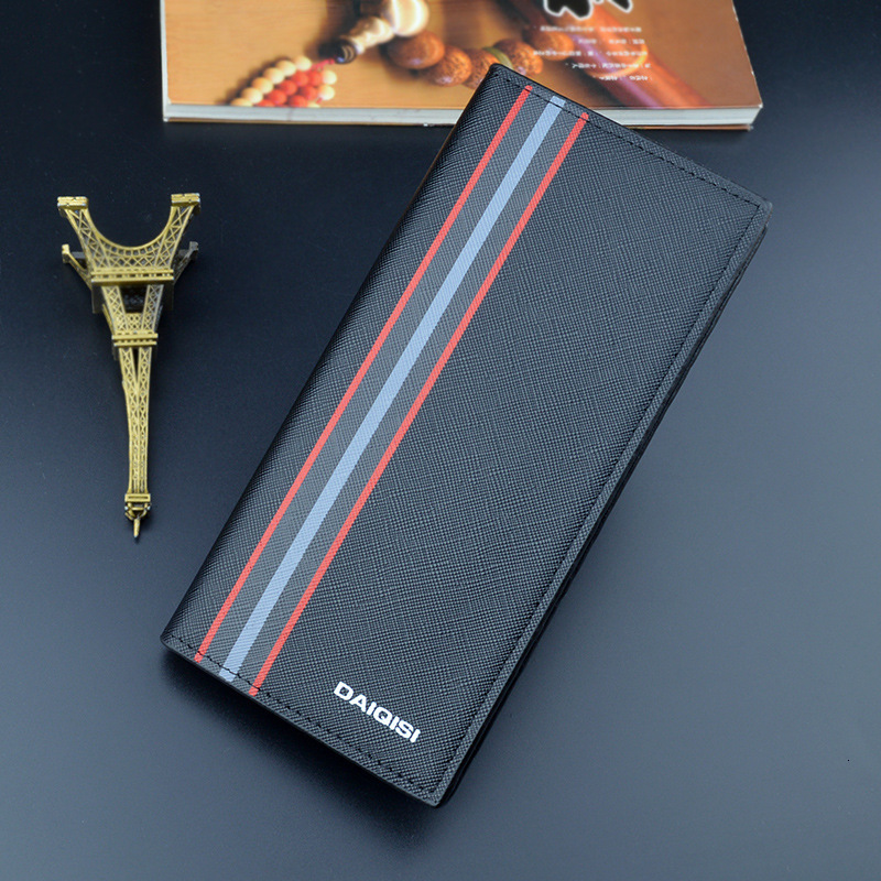 New Men's Wallet Long Clutch Vertical Luxury Bag Youth Leather Wallet Multi-card Designer Bag Slots Large Capacity Fashion Suit Wallet