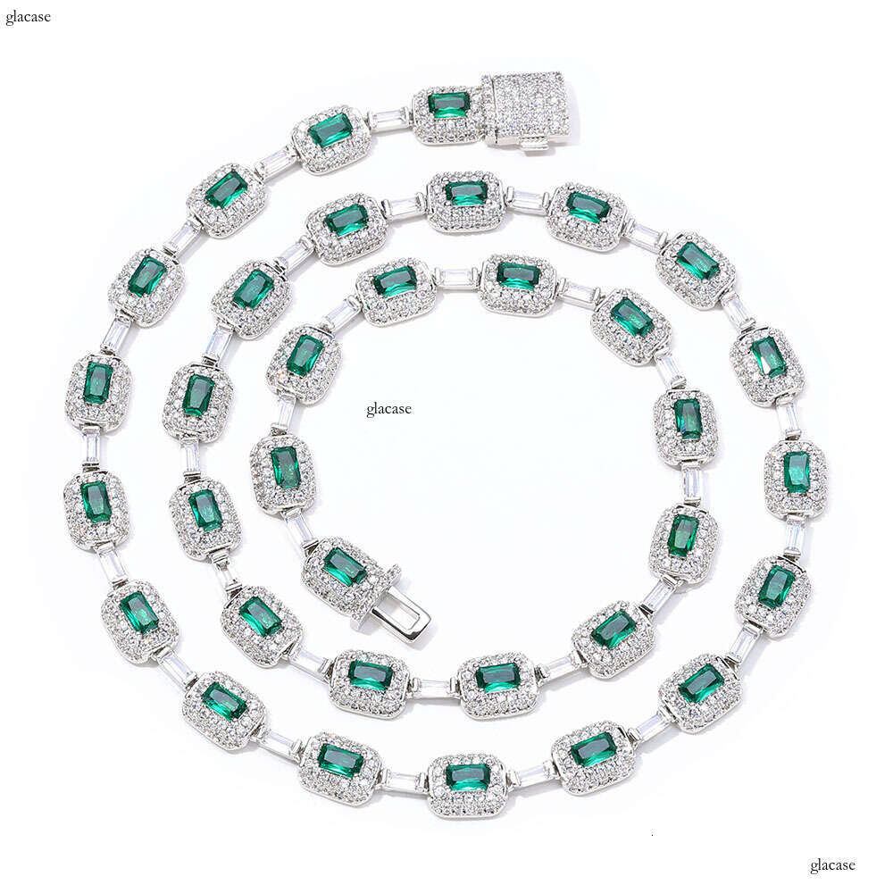 Hip Hop Iced Out VVS Moissanite Colorful Jewelry Necklace Light High-end Sense Accessories