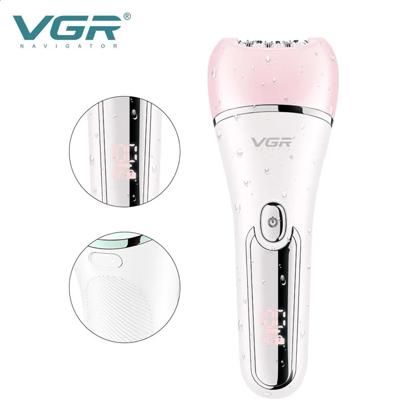 Original VGR Electric Women Epilator Female Shaver Leg Body Hair Removal Lip Chin Depilatory Lady Bikini Trimmer Hair Re 250805