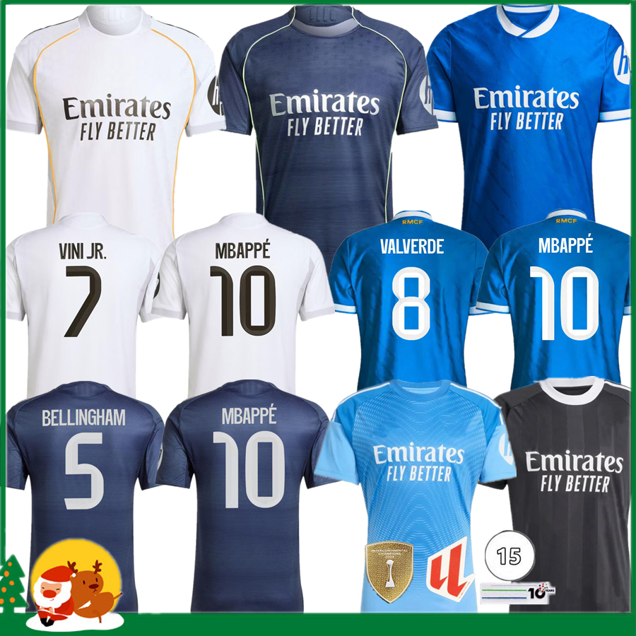25 26 MBAPPE 10 BELLINGHAM VINI JR soccer jerseys real valverde TRENT GONZALO 2025 2026 football shirt A.CARRERAS Camisetas MaDrIdS Men kids ENDRICK HUIJSEN