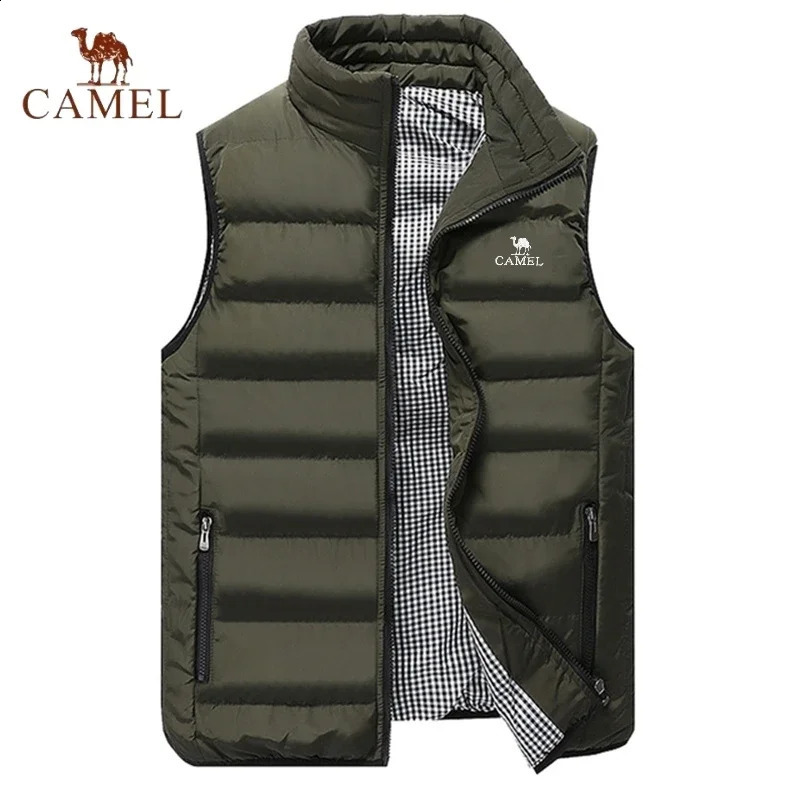 ed CAMEL Highend Cotton Vest Jacket Mens Autumn and Winter Selling Fashion Casual Comfortable Sleeveless 250809
