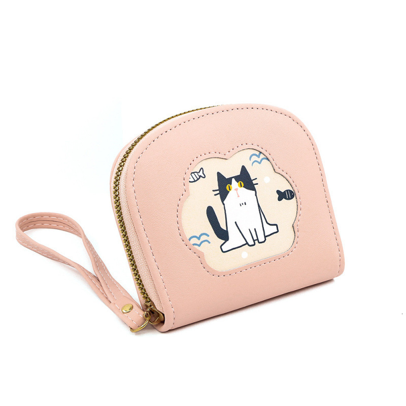 Women's Short Luxury Bag Daily Fresh Little Cat Shell-shaped Zipper Handheld Coin Purse