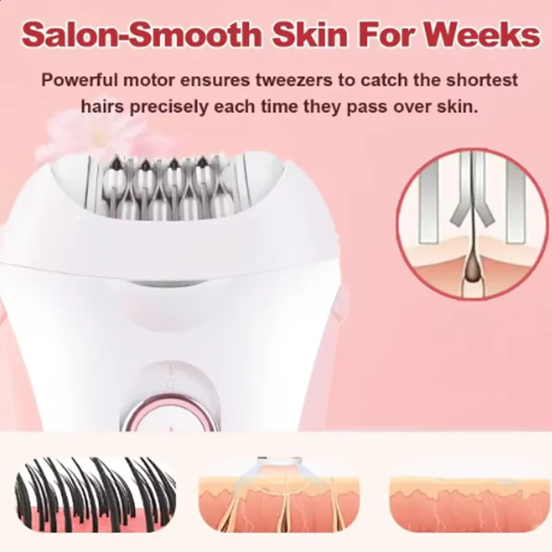 VGR Permanent Women Epilator Rechargeable Electric Epilator For Face Body Hair Remover Leg Bikini Hair Removal Machine 250805