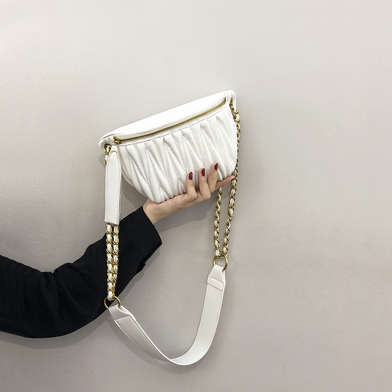 Free Shipping Designer Bag Internet Celebrity Small Bag For Women New Style Pleated Waist Bag Luxury Bag Fashionable Trendy Crossbody Bag Ins Chest Ba