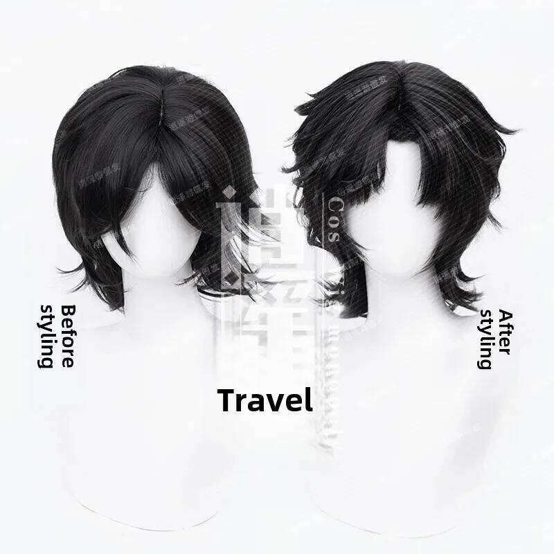 Realistic Human Top Piece Wolf Tail Middle Part Cosplay Wig for Anime And Reality Show Mechanism Hair Extensions