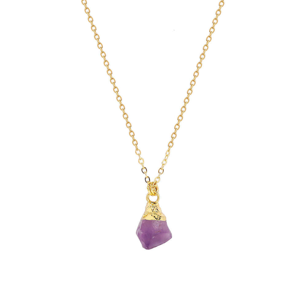 Agate Irregular Natural Plated Pendant Crystal Rough Stone