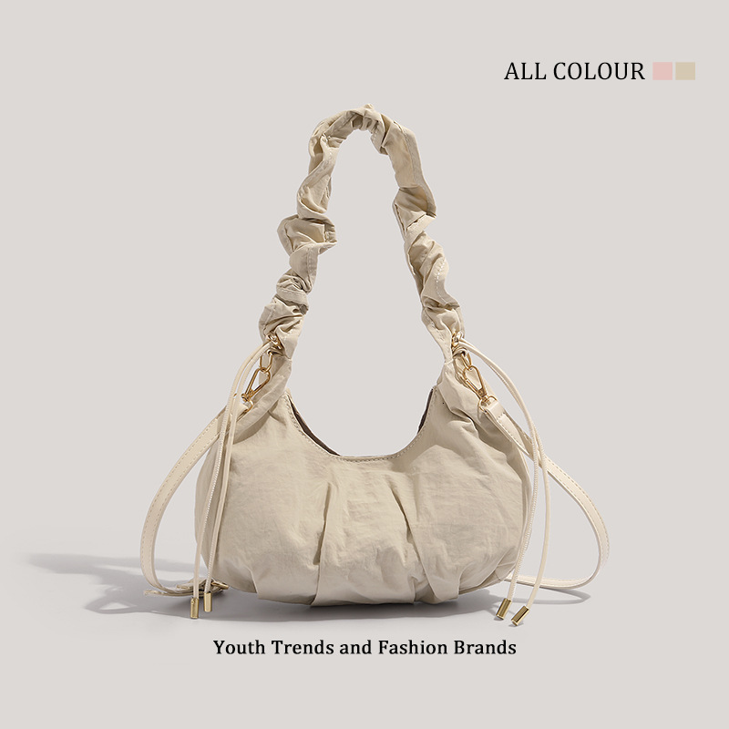 Lazy Style Ruched Single Shoulder for Women, Niche Design, Lightweight Sports Crossbody Bag ddmymoon