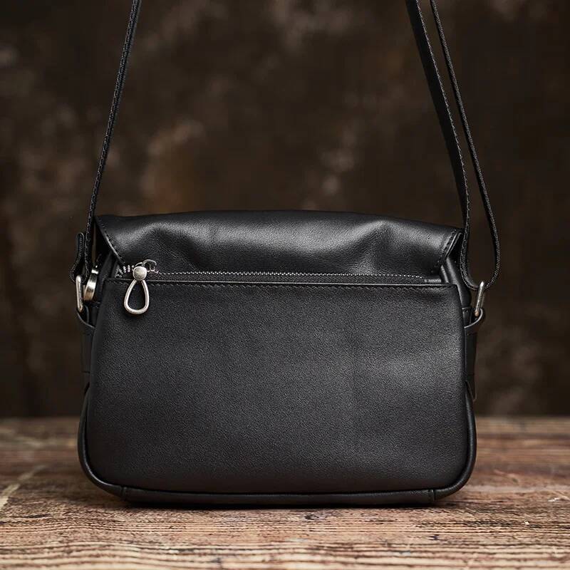 NUPUGOO Men's Shoulder Bag Genuine Casual Crossbody Bags Business High Quality Soft Leather Messenger For 7.9 Inch Ipad