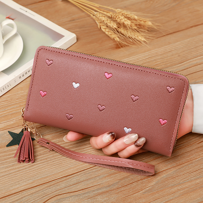 2025 New Women's Exquisite Embroidered Multi-functional Card Slot Casual Luxury Bag Wrist Convenient Long Clutch Wallet