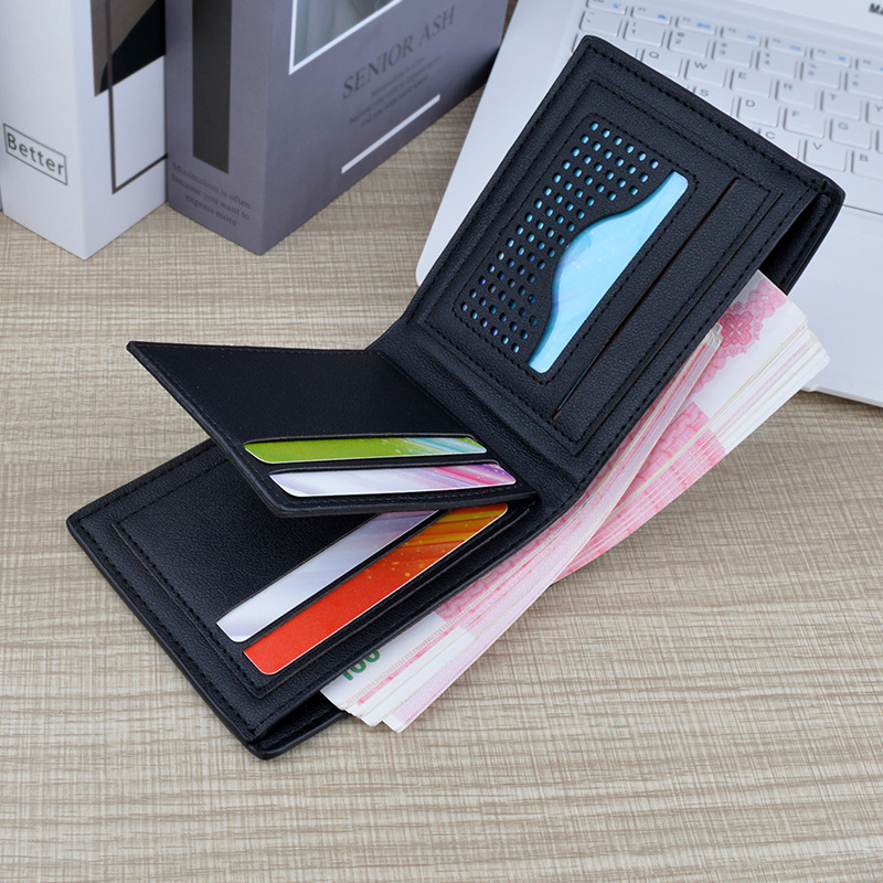 Men's Wallet Retro Short Zipper Wallet Luxury Bag High-end Stitching Embossed New Multi-functional Designer Bag Card Holder Men's Leather Wa