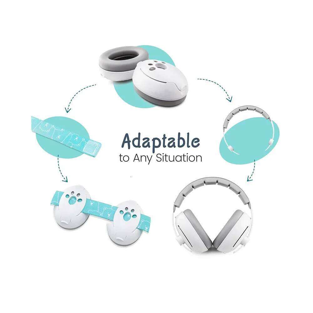 Baby Ear Muffs Protection for Babies Toddlers Adjustable Infant Noise Cancelling Headphones Improves Sleep Gift