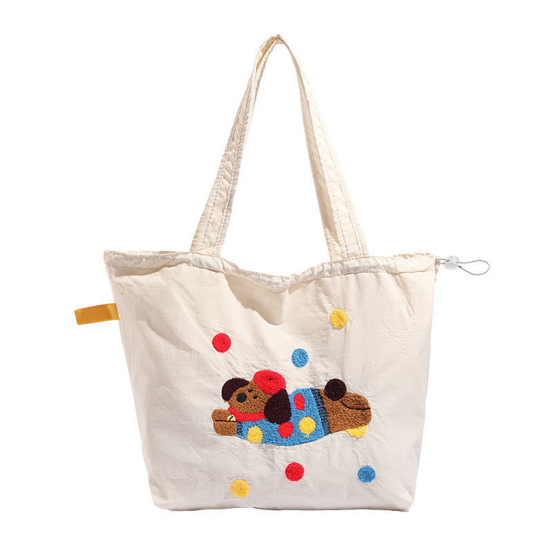 Korean Style 2025 New Cute Cartoon Dachshund Tote Fashion Versatile Shoulder Bag for Women ddmymoon