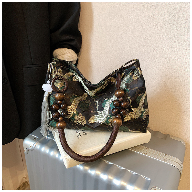 Cross-border Wholesale Women's Painted Pattern Underarm Bag Designer Bag Fashion Retro European And American Style Niche Light Luxury Bag Shoulde