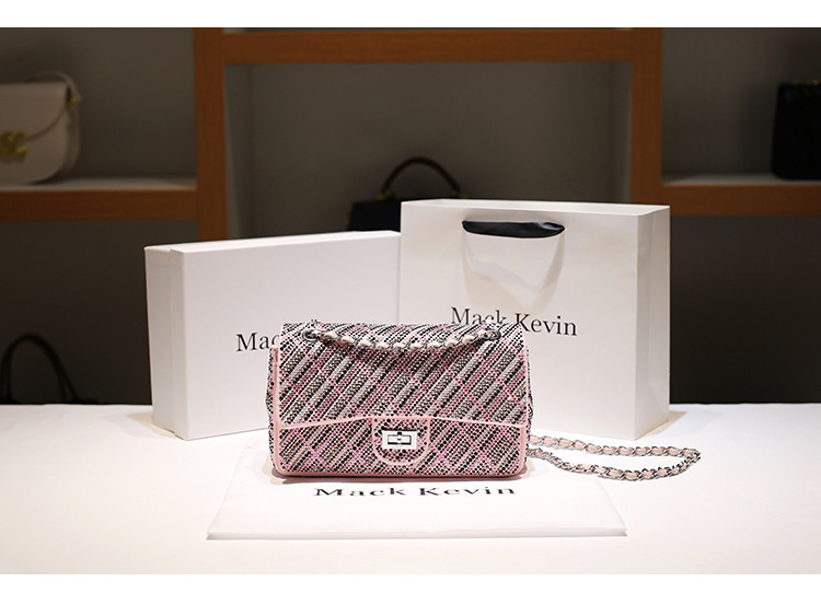 2025 New Women's Designer Handbag High End Style Diamond Bag One Shoulder Oblique Body Small Square Bag Inlaid With Diamond Women's Tiktok H