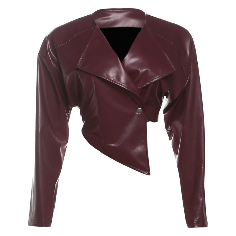 2025 Summer New Womens Fashion Personality Stylish Waist-Cinching Cropped PU Leather Solid Color Casual Jacket for Women
