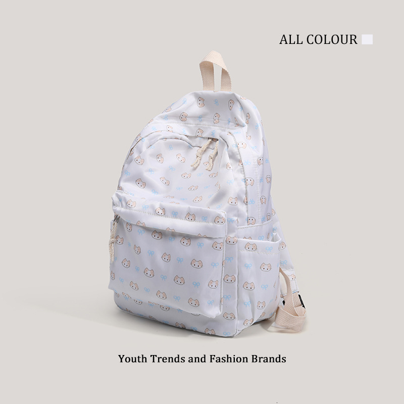 Fresh Floral Ins Style Large Capacity Student Backpack for Girls ddmymoon