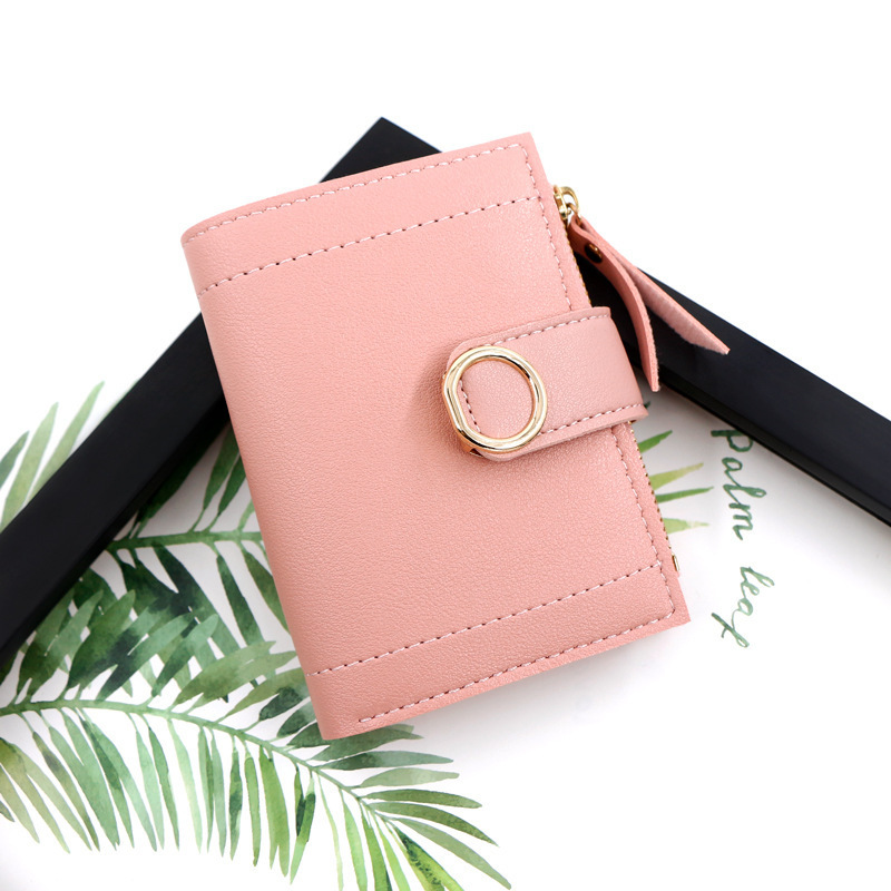 Factory Direct Supply New Women's Zipper Short Wallet Buckle Fresh Artistic Small Square Luxury Bag Bag Coin Purse Women's Bag