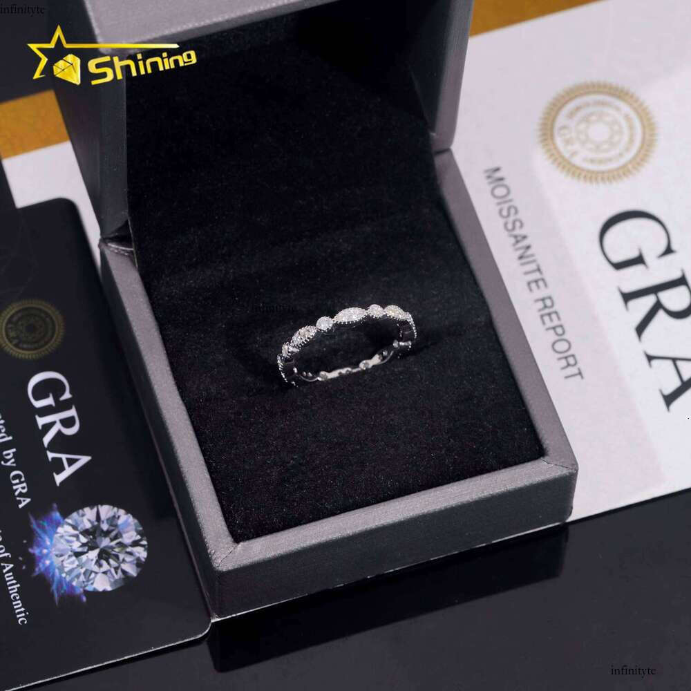 New Arrival Little Ice Eternal Silver Engagement VVS Moissanite Women's Ring