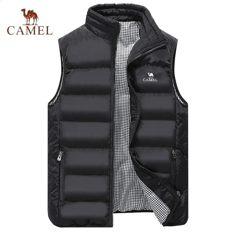 ed CAMEL Highend Cotton Vest Jacket Mens Autumn and Winter Selling Fashion Casual Comfortable Sleeveless 250809