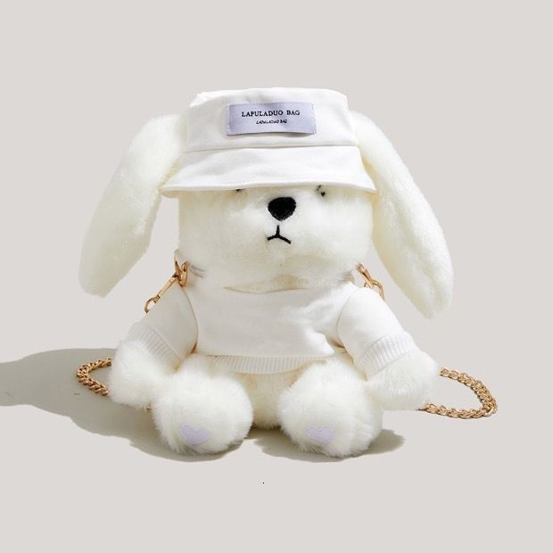 Birthday Gift Cute Plush High-Cool Rabbit Cartoon Textured Niche Design Crossbody Bag ddmymoon