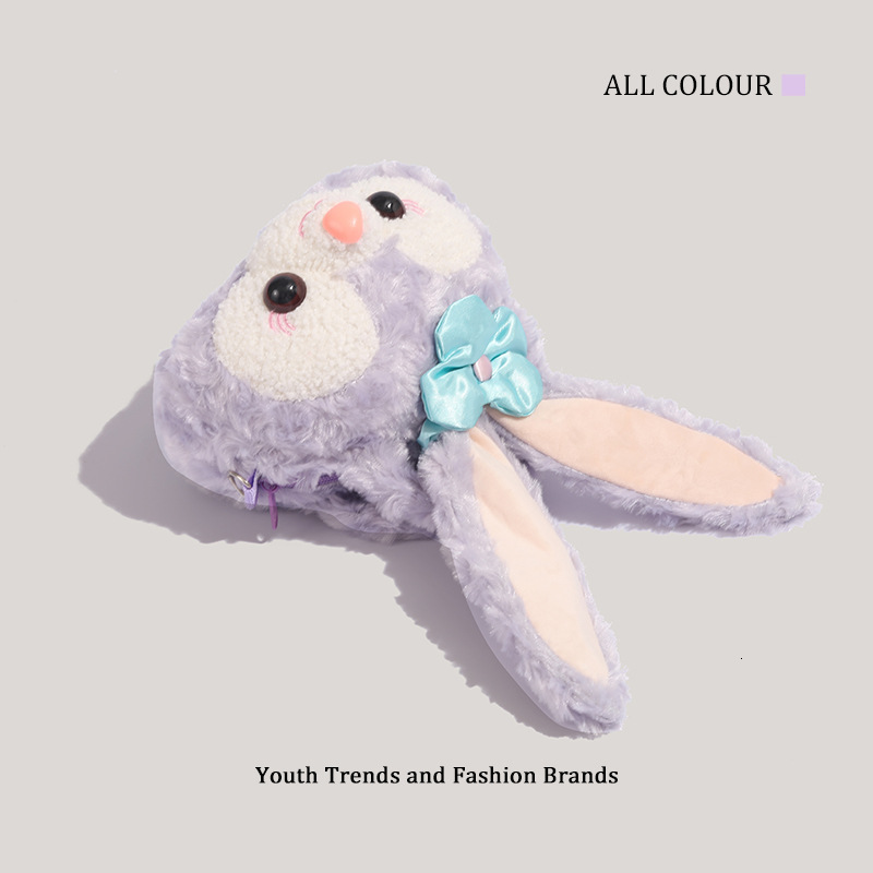 StellaLou Cartoon Cute Crossbody Ballet Bunny Plush Bag ddmymoon